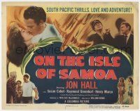 7j558 ON THE ISLE OF SAMOA TC '50 Jon Hall, Susan Cabot, South Pacific romance & adventure!