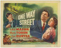 7j563 ONE WAY STREET TC '50 James Mason, sexy Marta Toren, Dan Duryea with gun, film noir!