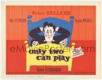 7j564 ONLY TWO CAN PLAY TC '62 wacky art of Peter Sellers, Mai Zetterling & Maskell in bed!