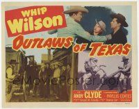 7j572 OUTLAWS OF TEXAS TC '50 great images of Phyllis Coates with Whip Wilson & Andy Clyde!