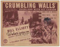 7j580 OVERLAND WITH KIT CARSON chapter 14 TC '39 ace pioneer Wild Bill Elliot, Crumbling Walls!