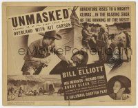 7j581 OVERLAND WITH KIT CARSON chapter 15 TC '39 Wild Bill Elliot in a blazing saga, Unmasked!