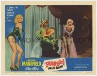 7j616 PLAYGIRL AFTER DARK LC #3 '62 sexy Jayne Mansfield in skimpy outfit on stage with band!