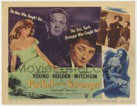 7j643 RACHEL & THE STRANGER TC '48 artwork of Loretta Young, William Holden & Robert Mitchum!