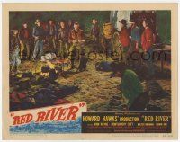 7j673 RED RIVER LC #2 '48 Montgomery Clift watches John Wayne shooting deserters, Howard Hawks!