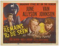 7j678 REMAINS TO BE SEEN TC '53 Van Johnson, June Allyson, young Angela Lansbury, mystery!