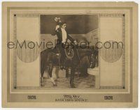 7j710 ROUGH RIDING ROMANCE LC '19 Tom Mix in tuxedo riding Tony drinking from bathroom sink!