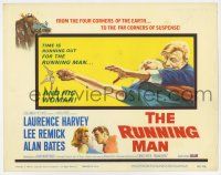 7j713 RUNNING MAN TC '63 Carol Reed, time is running out for Laurence Harvey & Lee Remick!