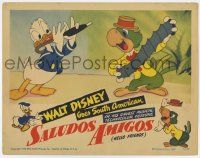 7j720 SALUDOS AMIGOS LC '43 Donald Duck plays umbrella flute, Joe Carioca plays tin can accordion!