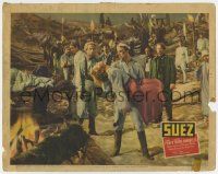 7j753 SUEZ LC '38 wounded Tyrone Power holds unconscious Annabella on battlefield!