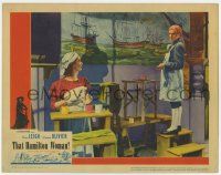 7j760 THAT HAMILTON WOMAN LC '41 Vivien Leigh watches Laurence Olivier as Nelson painting ships!