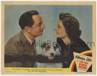 7j761 THIN MAN GOES HOME LC #4 '44 William Powell promises Myrna Loy & Asta they'll vacation!