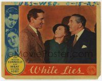 7j788 WHITE LIES LC '35 Victor Jory smiles at beautiful Fay Wray & Walter Connolly!