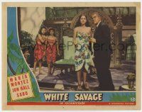 7j789 WHITE SAVAGE LC '43 great image of sexy Maria Montez & native girls with Sidney Toler!