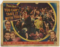 7j799 YOU CAN'T TAKE IT WITH YOU LC '38 crowd & photographers mob James Stewart & Jean Arthur!