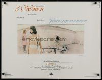 7k428 3 WOMEN 1/2sh '77 directed by Robert Altman, Shelley Duvall, Sissy Spacek, Janice Rule