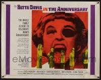 7k437 ANNIVERSARY 1/2sh '67 Bette Davis with funky eyepatch in another portrait in evil!