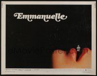 7k499 EMMANUELLE 1/2sh '75 close up of sexy Sylvia Kristel's lips, X was never like this!
