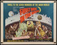 7k512 FIRST MEN IN THE MOON 1/2sh '64 Ray Harryhausen, H.G. Wells, fantastic sci-fi artwork!