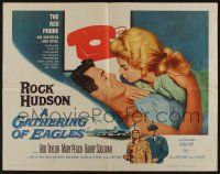 7k528 GATHERING OF EAGLES 1/2sh '63 romantic close-up of Rock Hudson & sexy Mary Peach!