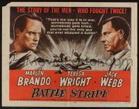 7k629 MEN 1/2sh R57 Battle Stripe, very first Marlon Brando, Jack Webb, directed by Fred Zinnemann!