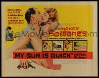 7k673 MY GUN IS QUICK 1/2sh '57 Mickey Spillane, introducing Robert Bray as Mike Hammer!