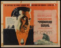7k711 PREMATURE BURIAL 1/2sh '62 Edgar Allan Poe, Reynold Brown art of Ray Milland buried alive!