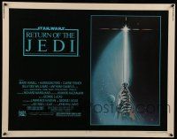 7k727 RETURN OF THE JEDI lightsaber style 1/2sh '83 George Lucas, art of hands holding lightsaber!
