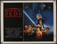 7k729 RETURN OF THE JEDI style B 1/2sh '83 George Lucas classic, Hamill, Harrison Ford, Sano art
