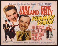 7k786 SUMMER STOCK style B 1/2sh '50 Judy Garland, Gene Kelly, Eddie Bracken, Gloria De Haven!
