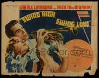 7k792 SWING HIGH SWING LOW style B 1/2sh '37 Fred MacMurray on trumpet & sexy Carole Lombard!