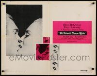 7k809 THOMAS CROWN AFFAIR 1/2sh '68 best kiss close up of Steve McQueen & sexy Faye Dunaway!