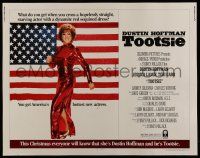 7k817 TOOTSIE 1/2sh '82 full-length Dustin Hoffman in drag by American flag!