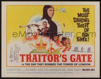 7k824 TRAITOR'S GATE 1/2sh '66 Klaus Kinski, Gary Raymond, Edgar Wallace, action art!
