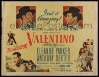 7k835 VALENTINO style B 1/2sh '51 Eleanor Parker, Anthony Dexter as Rudolph!