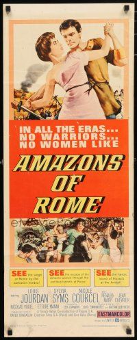 7k012 AMAZONS OF ROME insert '63 Louis Jourdan, they fought like 10,000 unchained tigers!