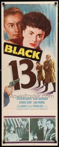 7k033 BLACK 13 insert '54 Peter Reynolds, Rona Anderson, Patrick Barr, crime action!