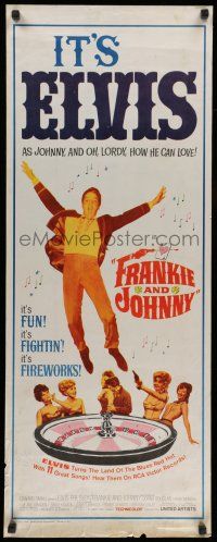 7k114 FRANKIE & JOHNNY insert '66 Elvis Presley turns the land of the blues red hot!