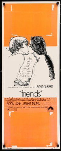 7k117 FRIENDS insert '71 Lewis Gilbert, Anicee Alvina, Sean Bury, runaway teens have a baby!