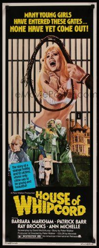 7k153 HOUSE OF WHIPCORD insert '74 sexy art of young girls who go in, but never come out!
