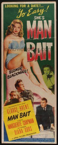 7k221 MAN BAIT insert '52 best full-length image of bad girl Diana Dors in her underwear!