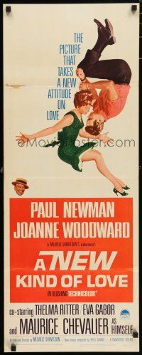 7k256 NEW KIND OF LOVE insert '63 Paul Newman loves Joanne Woodward, Eva Gabor!