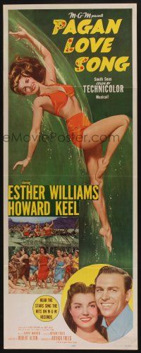 7k271 PAGAN LOVE SONG insert '50 full-length art of sexiest Esther Williams swimming underwater!