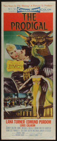 7k289 PRODIGAL insert '55 sexiest Biblical Lana Turner & Edmond Purdom!
