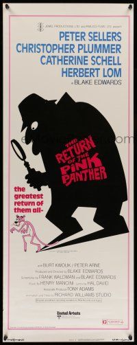 7k302 RETURN OF THE PINK PANTHER insert '75 Peter Sellers as Inspector Jacques Clouseau, R.W. art!
