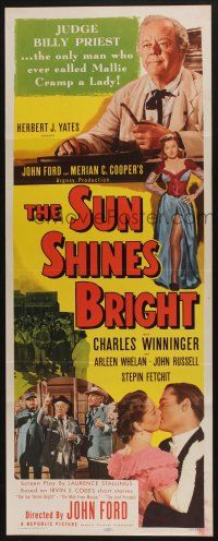 7k367 SUN SHINES BRIGHT insert '53 Charles Winninger, Irvin Cobb stories adapted by John Ford!