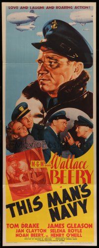 7k386 THIS MAN'S NAVY insert '45 William Wellman, great image of Navy soldier Wallace Beery!