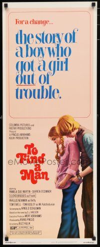 7k393 TO FIND A MAN insert '72 Pamela Sue Martin, the story of a boy who got a girl out of trouble