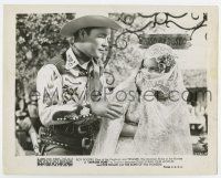 7m139 APACHE ROSE 8x10.25 still '47 great close up of cowboy Roy Rogers & veiled Dale Evans!