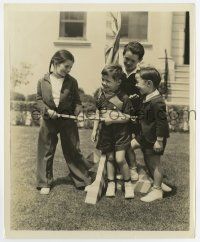 7m142 BABY LEROY/VIRGINIA WEIDLER 8x10 still '34 with two other boys playing around May Pole!